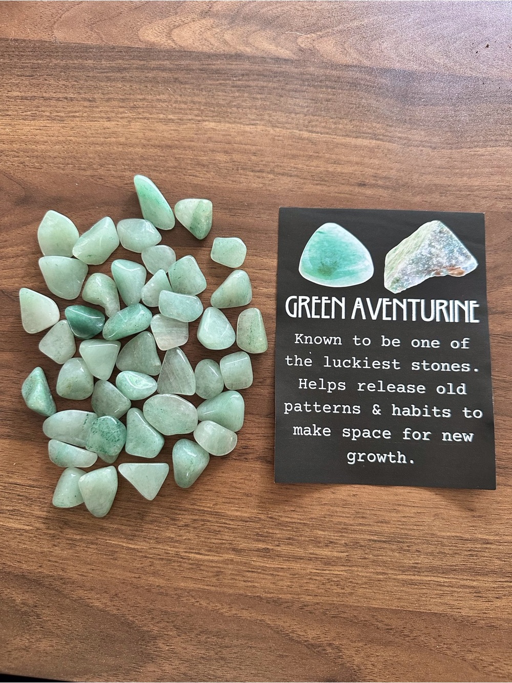 42 pcs Green Aventurine Tumbled Stones - Lot of Polished Gems